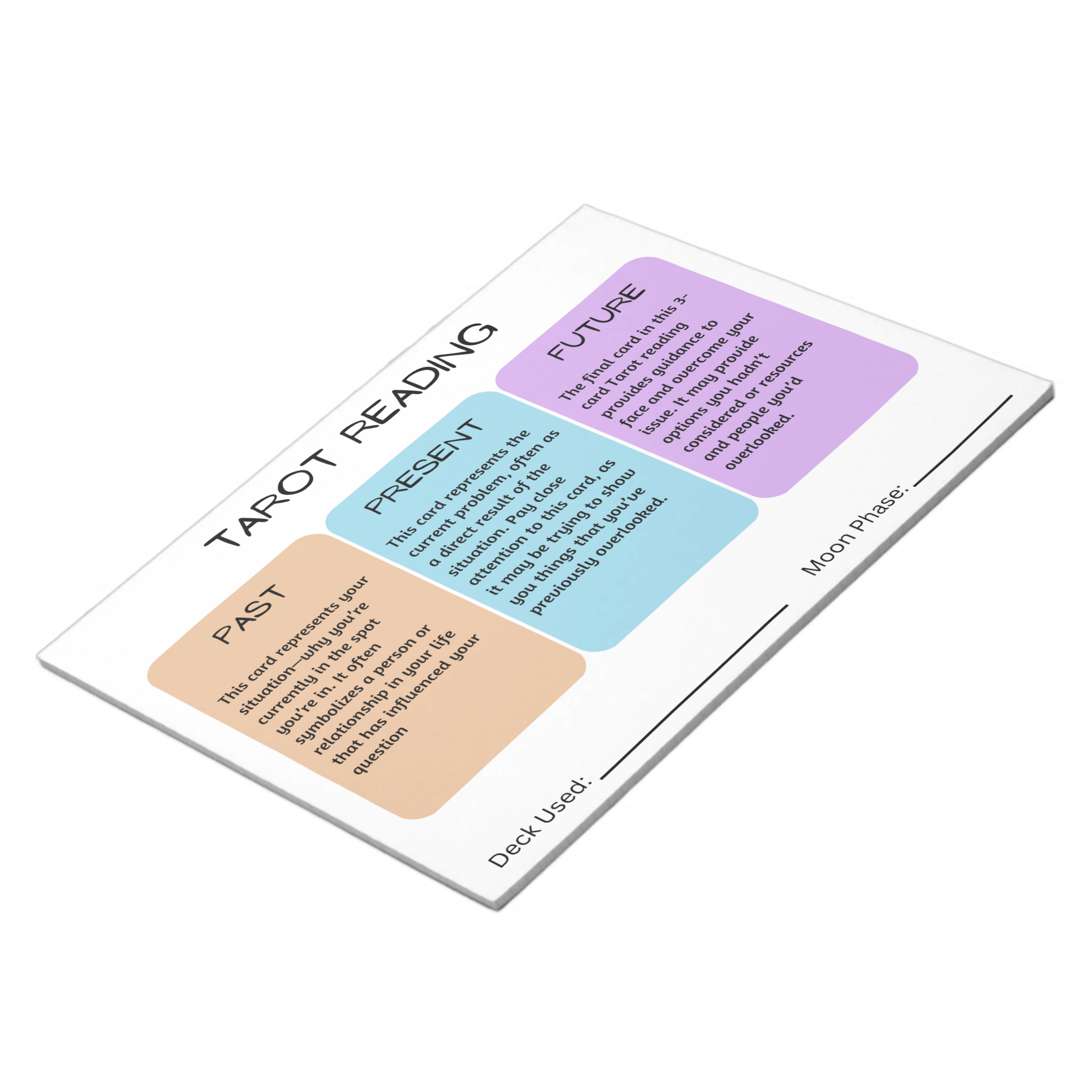 Tarot Reading Notepad